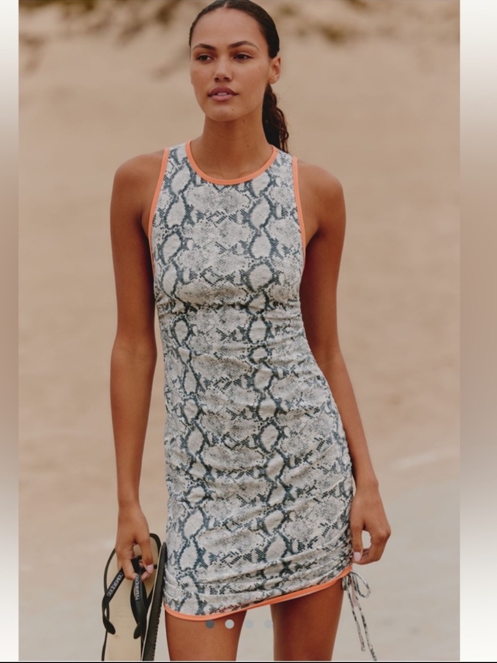 Anthropologie Snake-Print Halter Mini Dress - Size M - BNWT